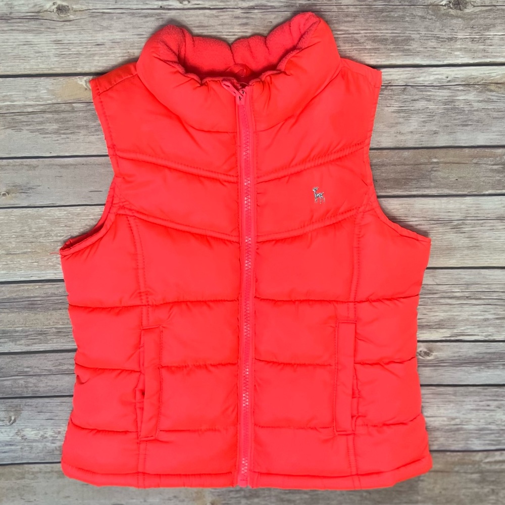 Old Navy Neon Orange Puffer Vest